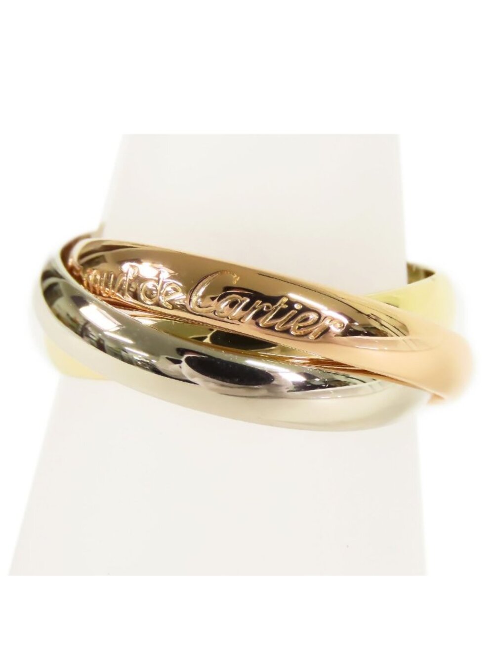 Cartier Trinity MM Classic Three Color Gold 51 Ring